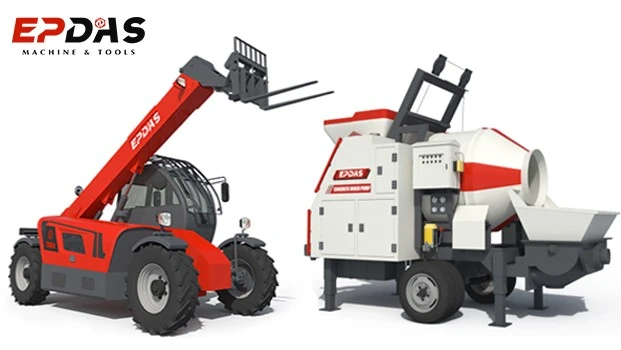 Telescopic Forklift + Concrete Mixer Pump Telescopic Forklift + Concrete Mixer Pump